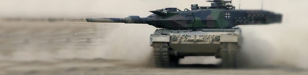 Char Léopard tirant de la munitions 120mm